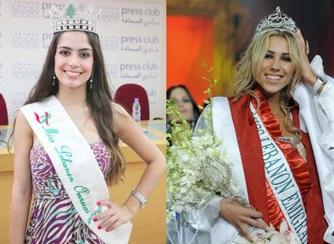 Two women who both want to be miss Lebanon in the disaspora